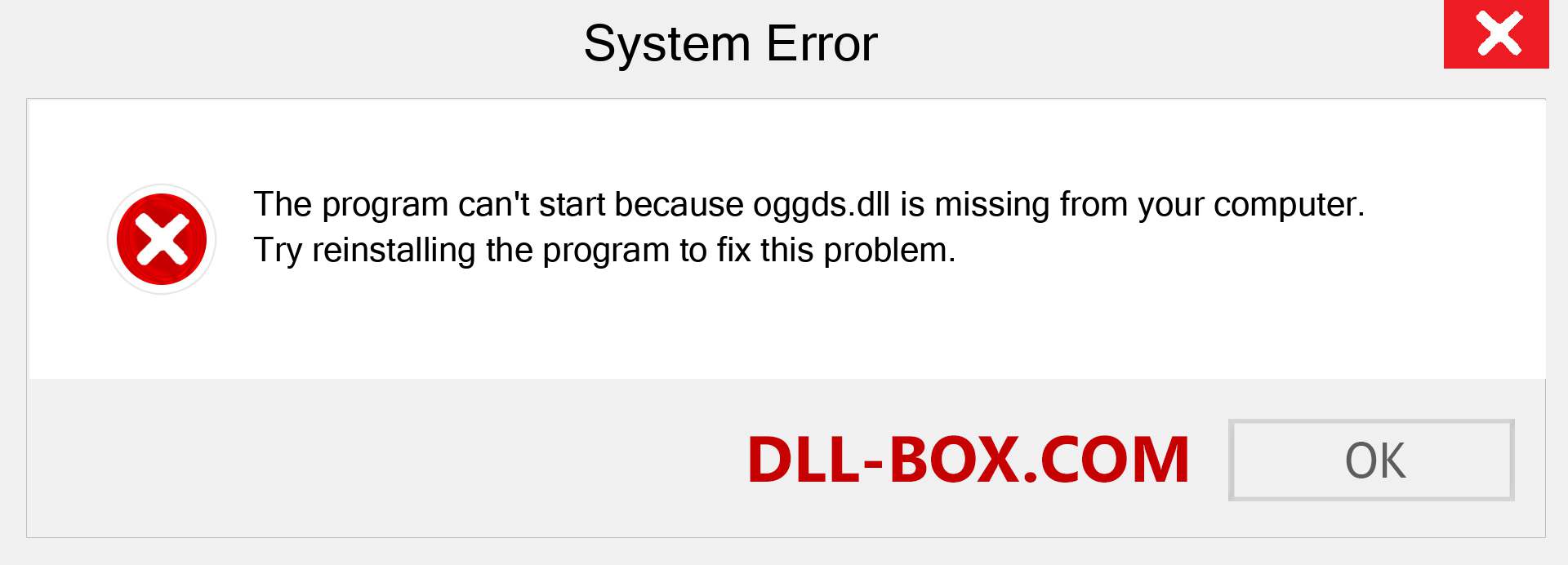  oggds.dll file is missing?. Download for Windows 7, 8, 10 - Fix  oggds dll Missing Error on Windows, photos, images